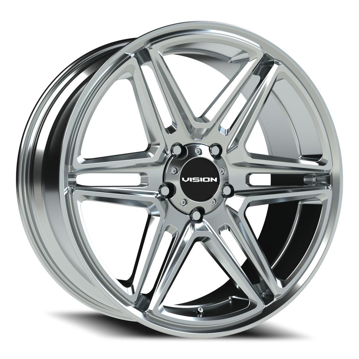 Vision Wheel 476 Chrome 22x9.5 +8 5x139.7mm 77.8mm - Wheelwiz