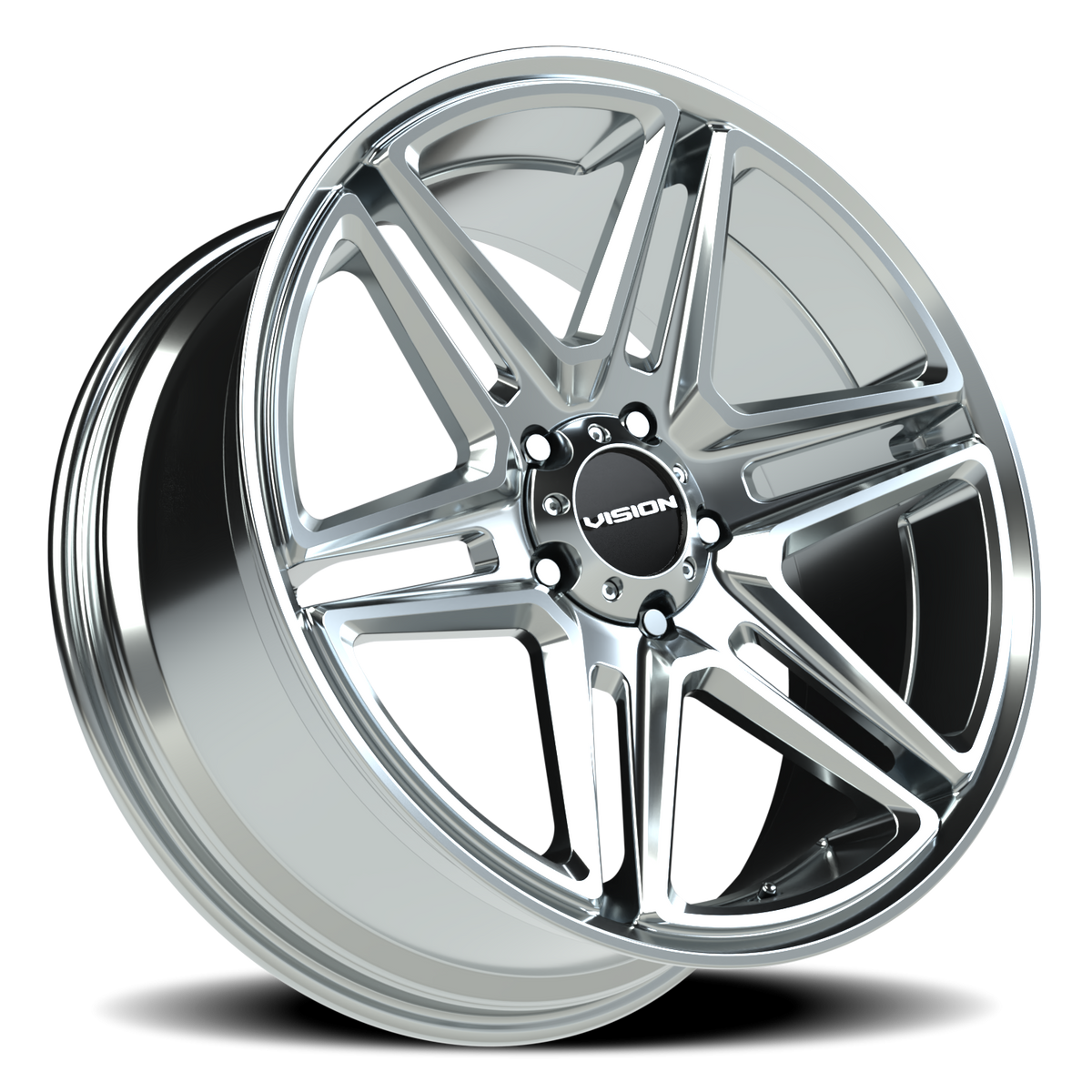 Vision Wheel 476 Chrome 22x9.5 +8 5x139.7mm 77.8mm - Wheelwiz