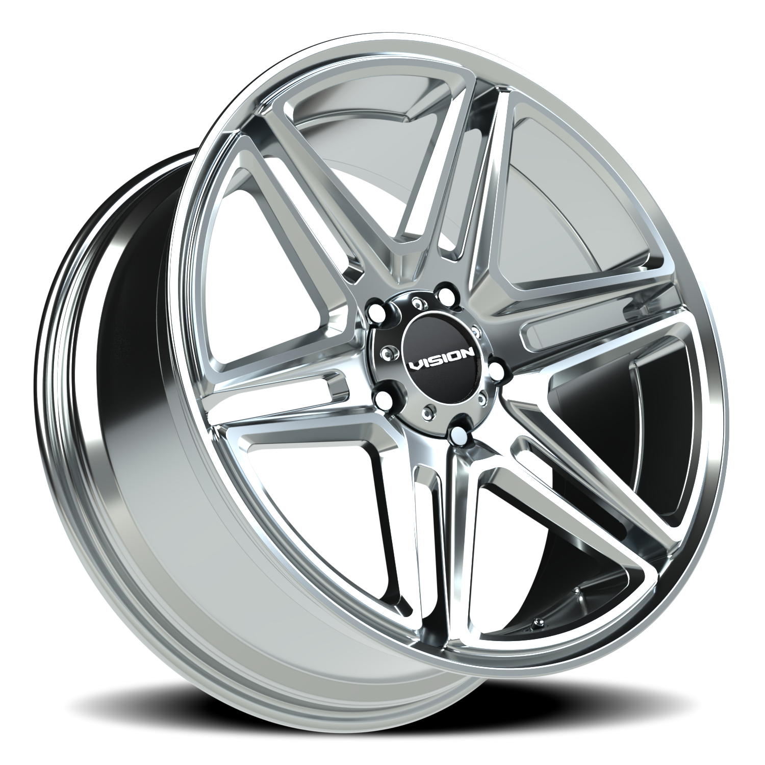 Vision Wheel 476 Chrome 22x9.5 +8 5x139.7mm 77.8mm - Wheelwiz