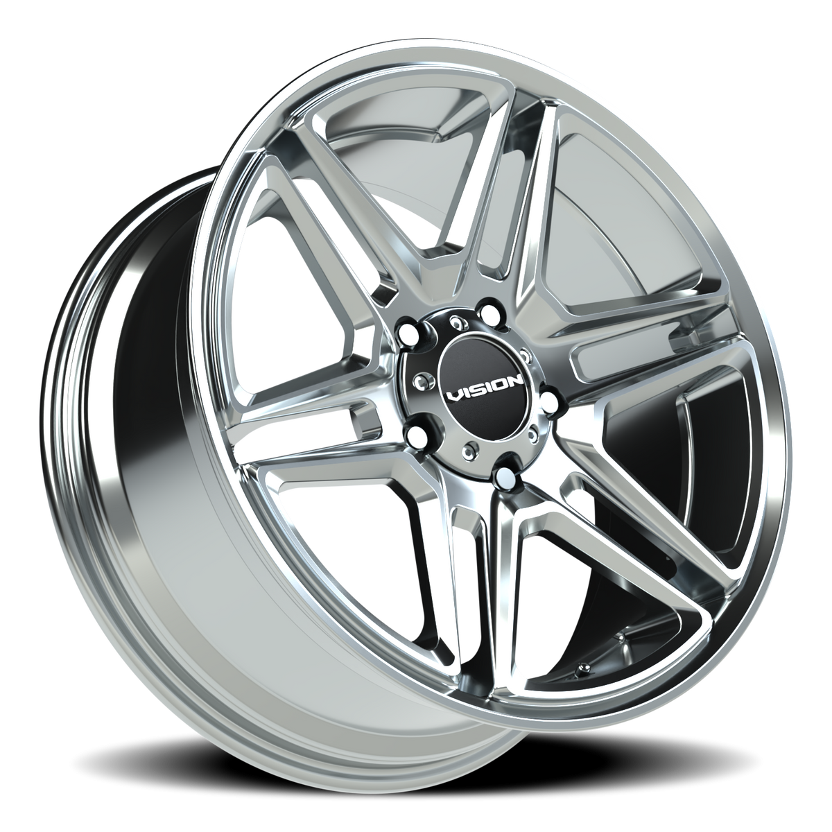 Vision Wheel 476 Chrome 20x9 +15 5x139.7mm 77.8mm - Wheelwiz