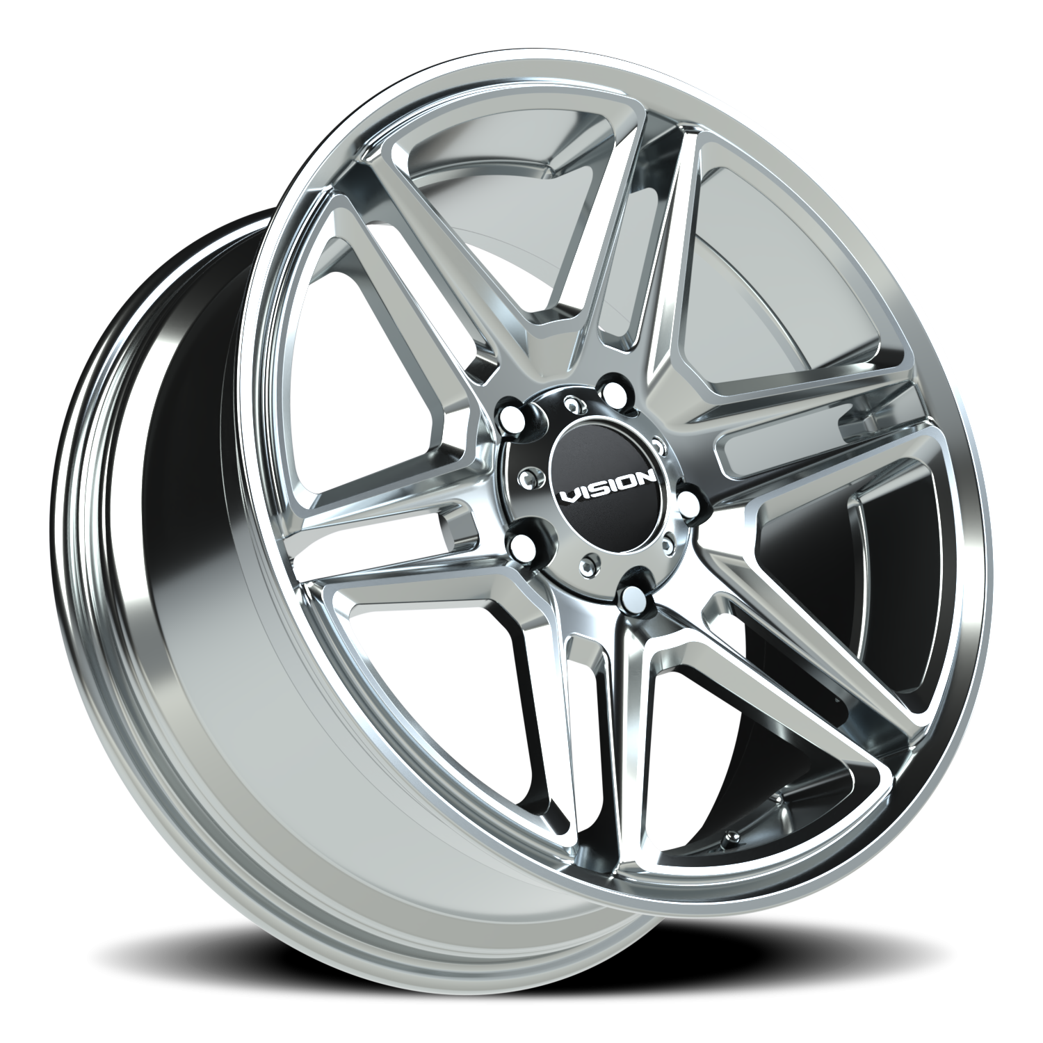 Vision Wheel 476 Chrome 20x9 +15 5x139.7mm 77.8mm - Wheelwiz