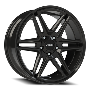 Vision Wheel 476 Gloss Black 22x9.5 +8 5x139.7mm 77.8mm - Wheelwiz