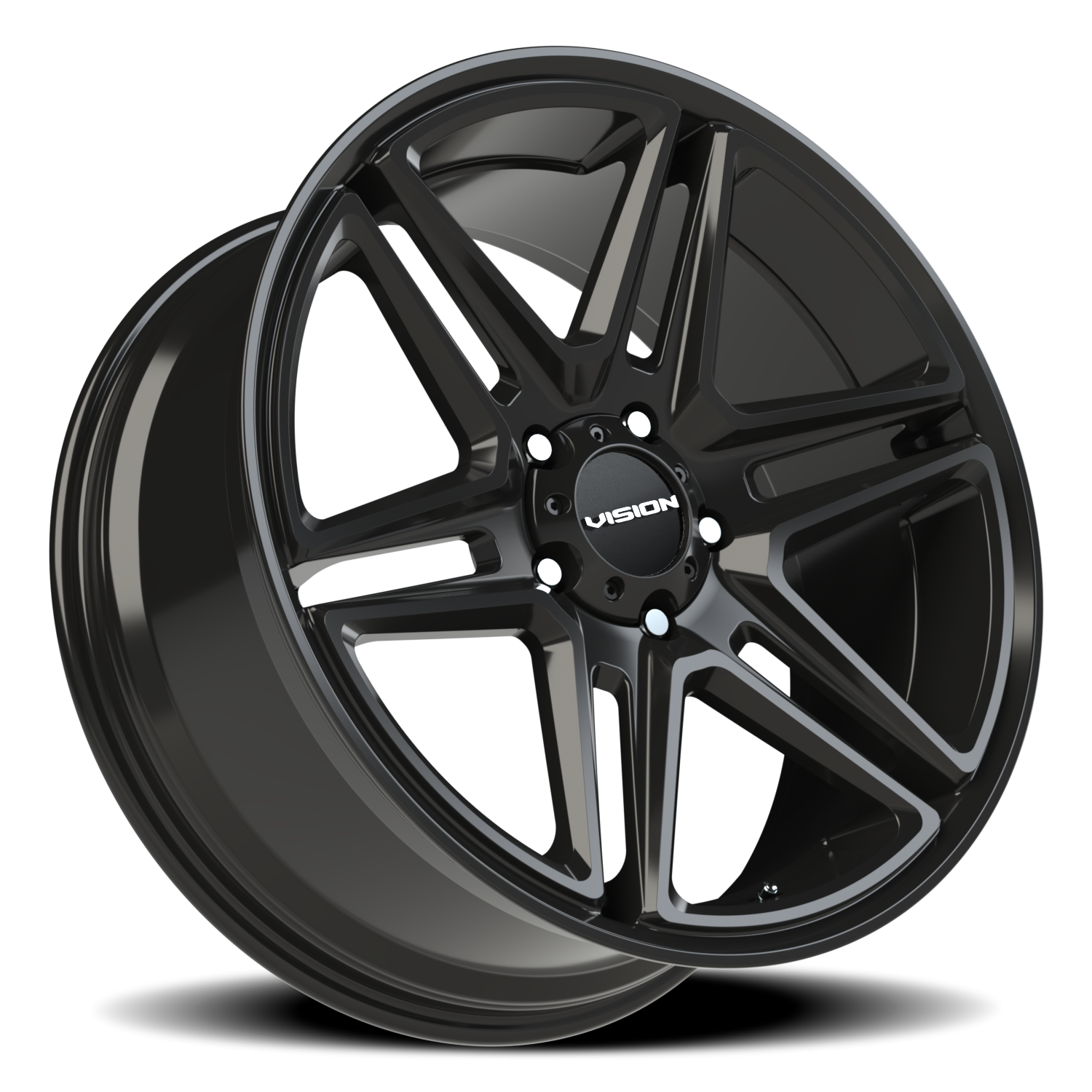 Vision Wheel 476 Gloss Black 22x9.5 +8 5x139.7mm 77.8mm - Wheelwiz