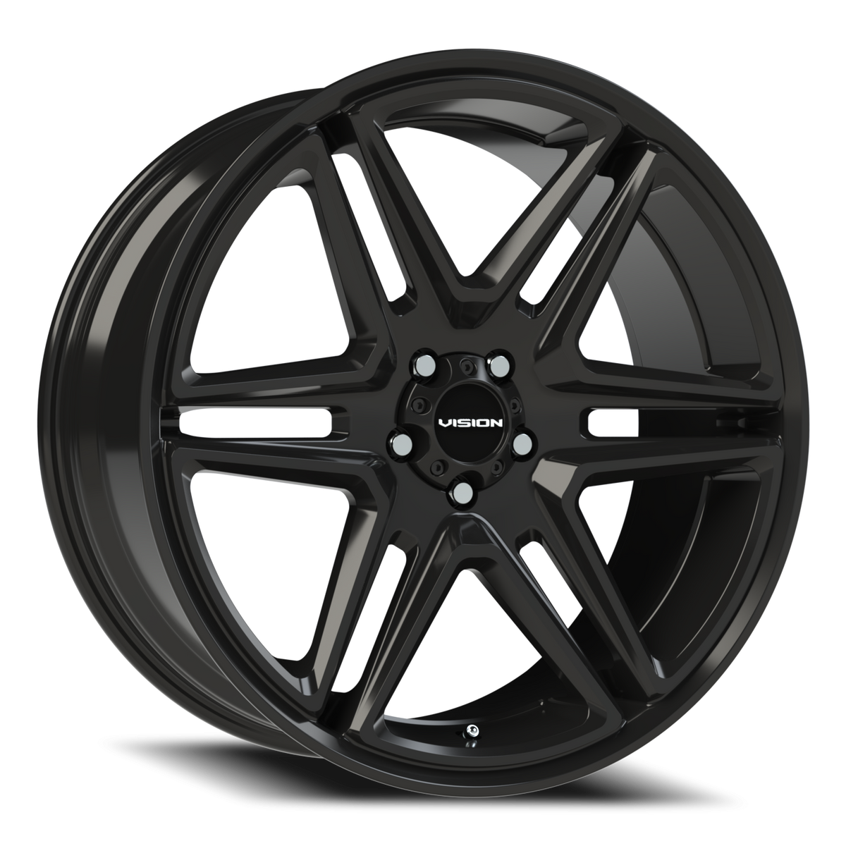 Vision Wheel 476 Gloss Black 22x9.5 +8 5x115mm 74.1mm - Wheelwiz