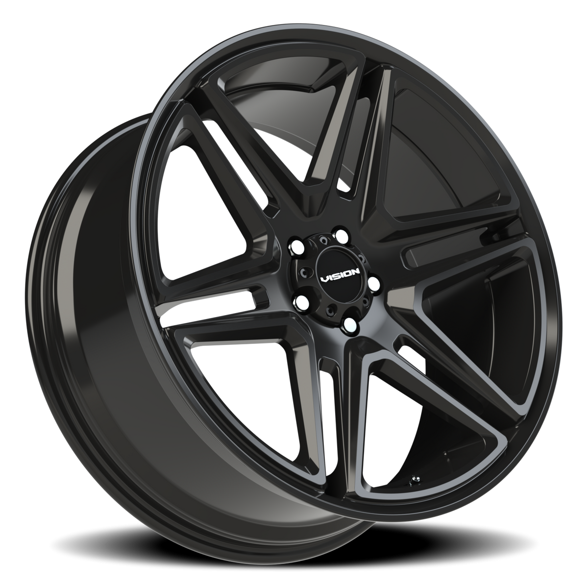 Vision Wheel 476 Gloss Black 22x9.5 +8 5x115mm 74.1mm - Wheelwiz