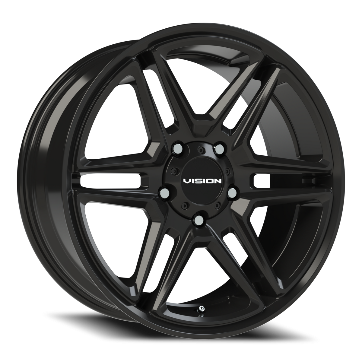 Vision Wheel 476 Gloss Black 20x9 +15 5x139.7mm 77.8mm - Wheelwiz
