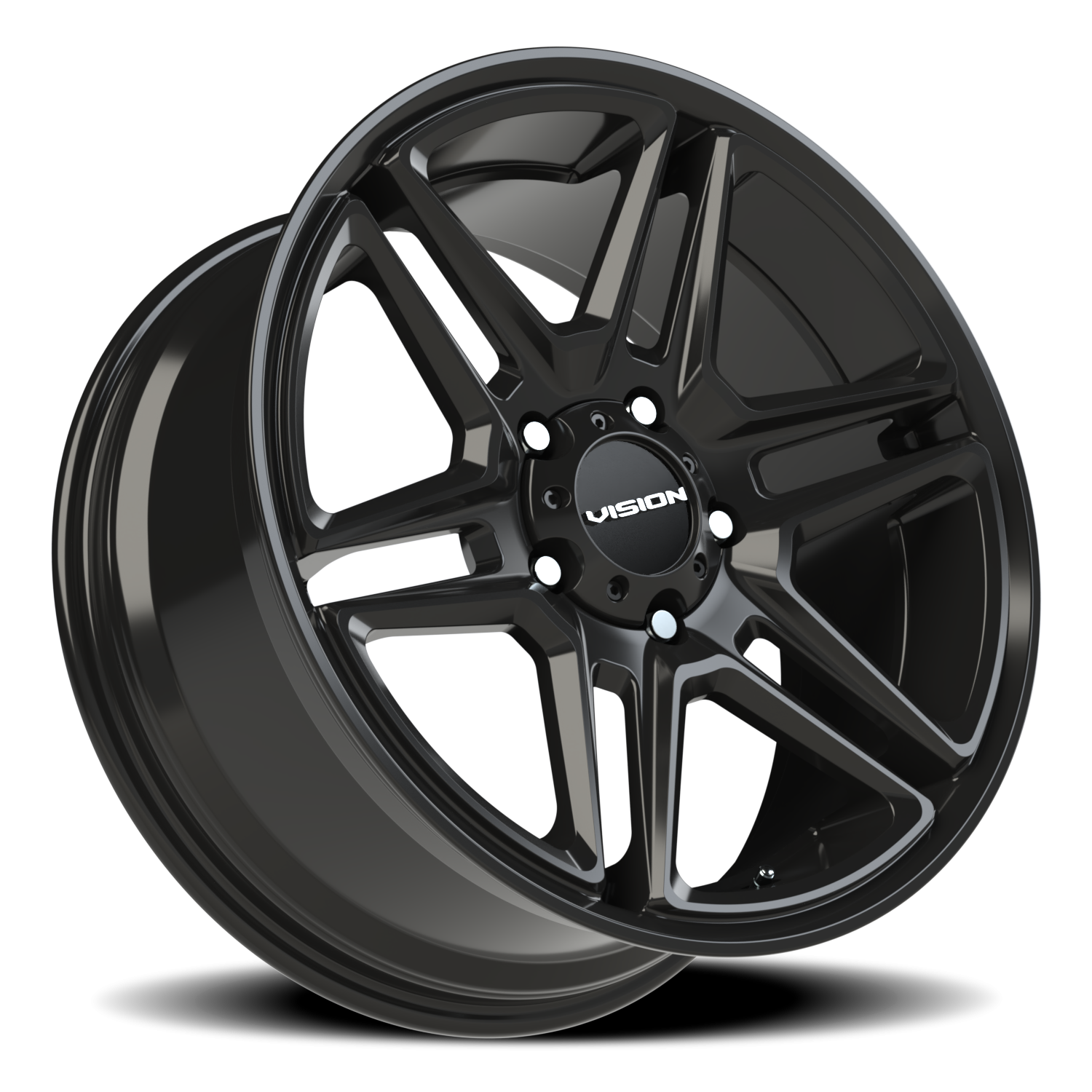 Vision Wheel 476 Gloss Black 20x9 +15 5x139.7mm 77.8mm - Wheelwiz