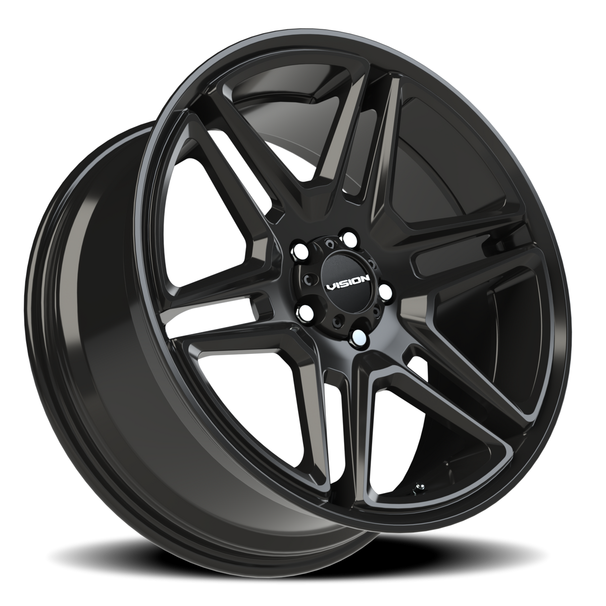 Vision Wheel 476 Gloss Black 20x9 +15 5x115mm 74.1mm - Wheelwiz