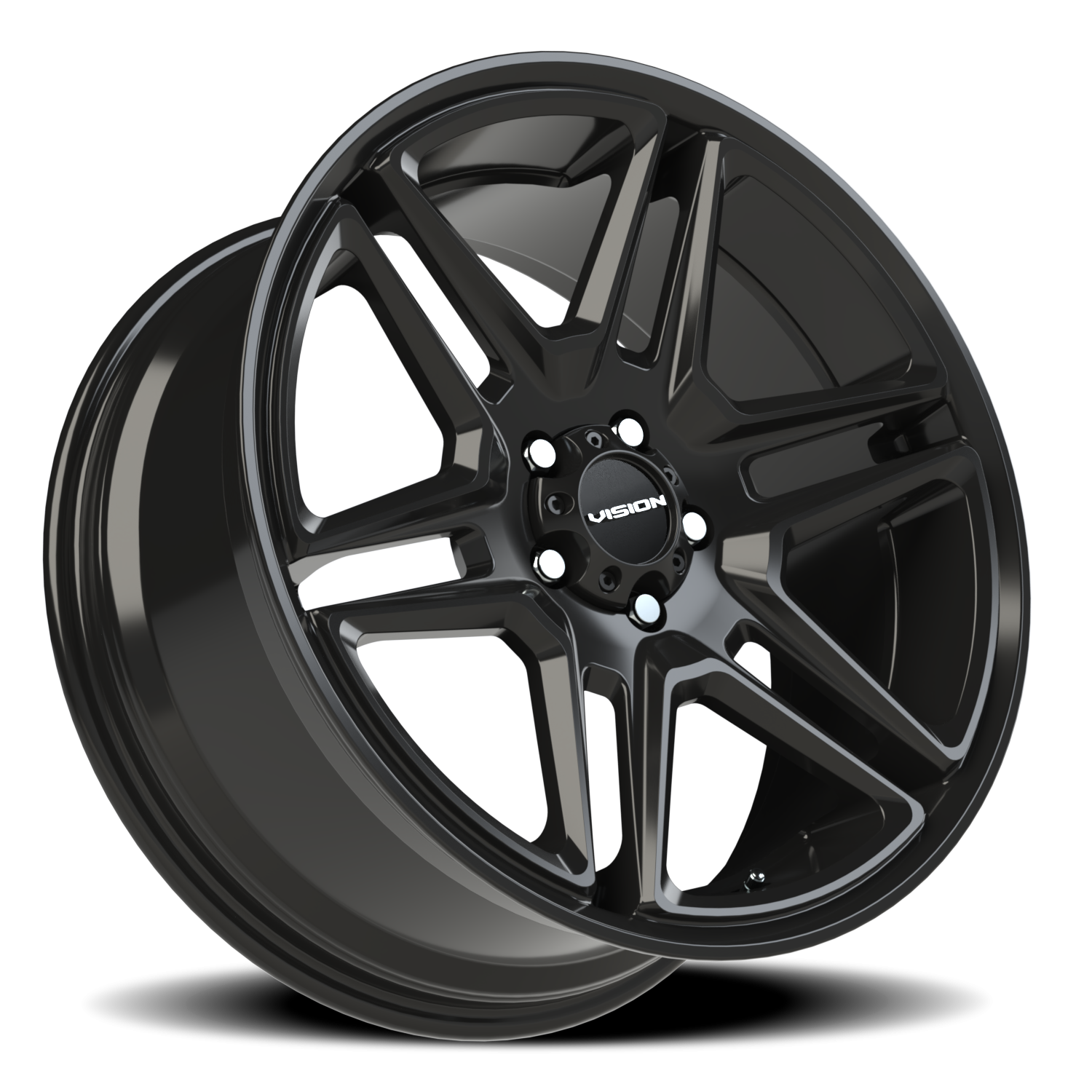 Vision Wheel 476 Gloss Black 20x9 +15 5x115mm 74.1mm - Wheelwiz