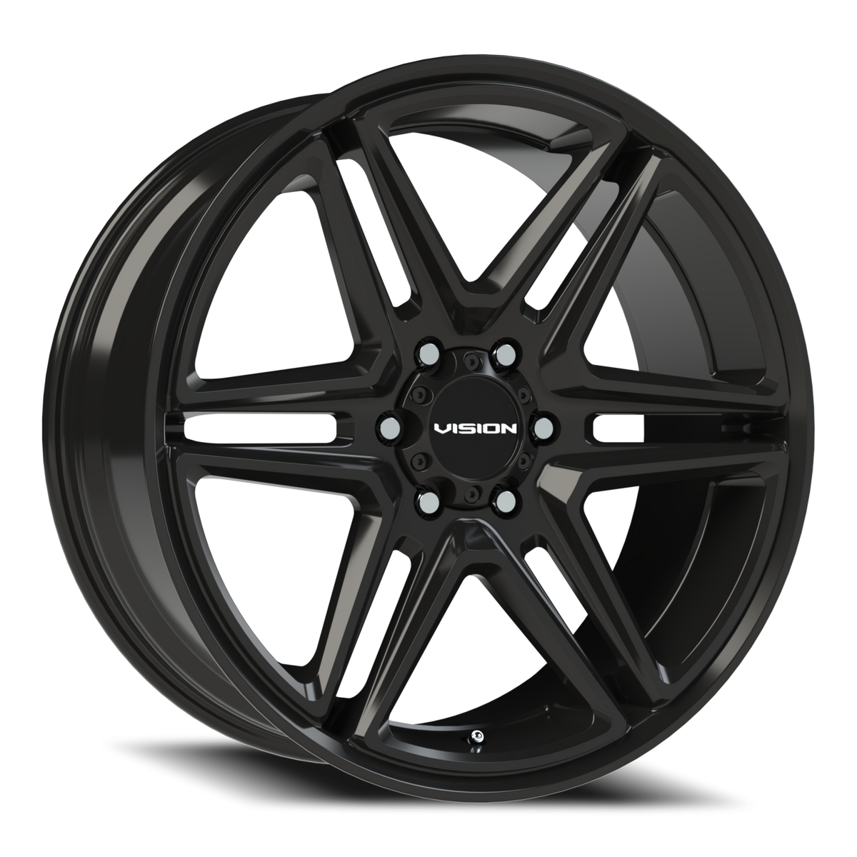 Vision Wheel 476 Gloss Black 22x9.5 +30 6x139.7mm 78.1mm - Wheelwiz