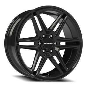 Vision Wheel 476 Gloss Black 22x9.5 +30 6x139.7mm 78.1mm - Wheelwiz