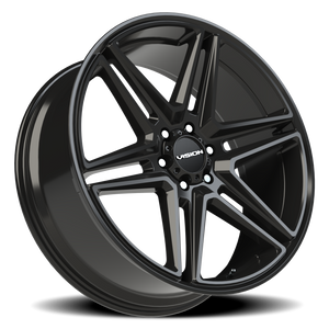 Vision Wheel 476 Gloss Black 24x9.5 +30 6x139.7mm 78.1mm - Wheelwiz