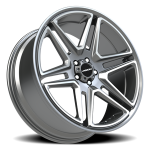 Vision Wheel 476 Gunmetal Machined Face 22x9.5 +8 5x115mm 74.1mm - Wheelwiz