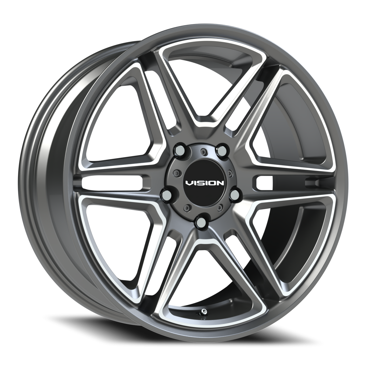 Vision Wheel 476 Gunmetal Machined Face 20x9 +15 5x139.7mm 77.8mm - Wheelwiz