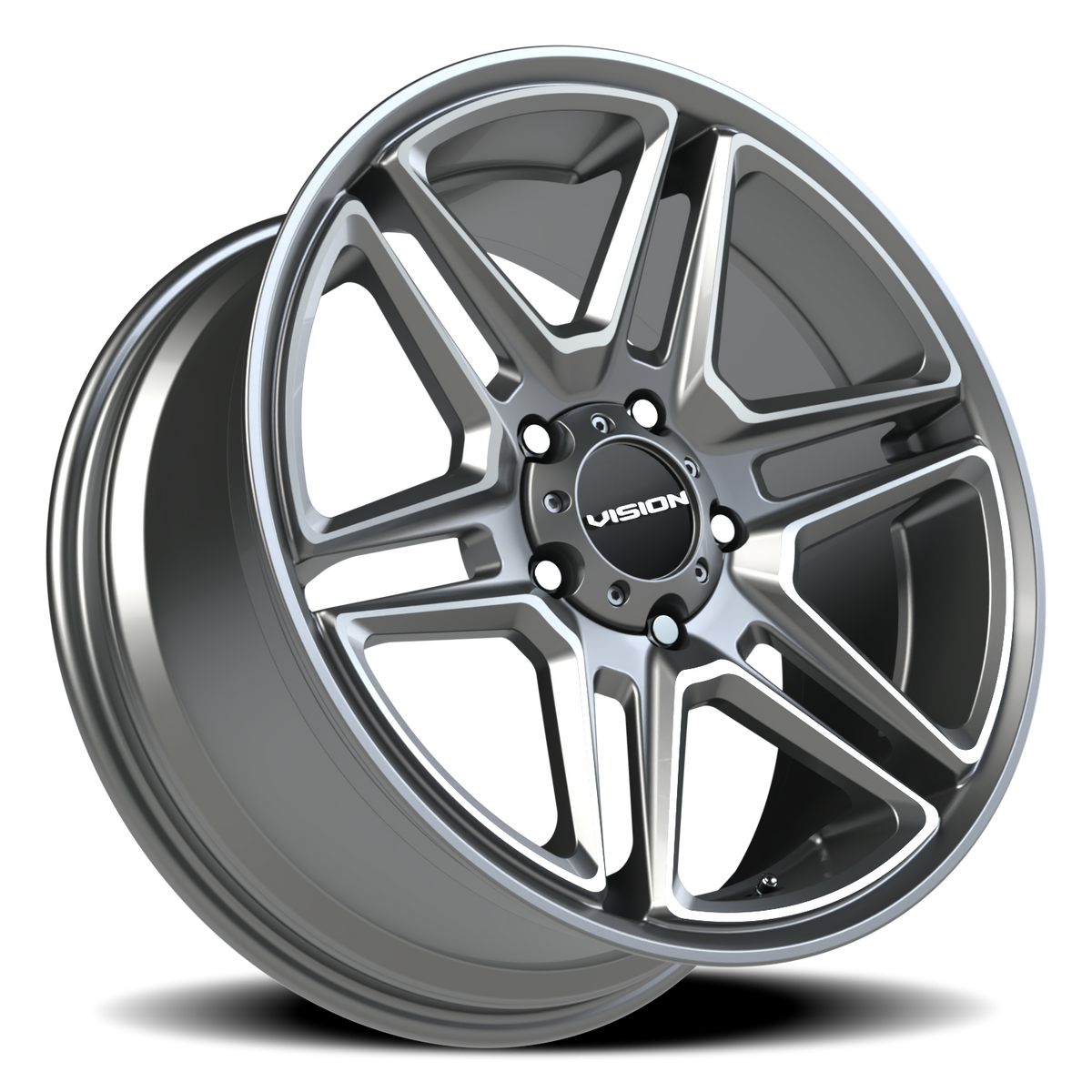Vision Wheel 476 Gunmetal Machined Face 20x9 +15 5x139.7mm 77.8mm - Wheelwiz
