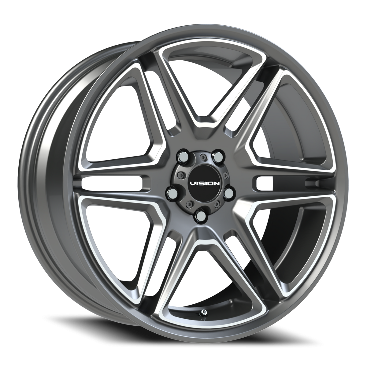Vision Wheel 476 Gunmetal Machined Face 20x9 +15 5x115mm 74.1mm - Wheelwiz