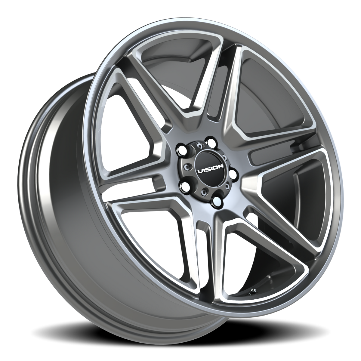 Vision Wheel 476 Gunmetal Machined Face 20x9 +15 5x115mm 74.1mm - Wheelwiz