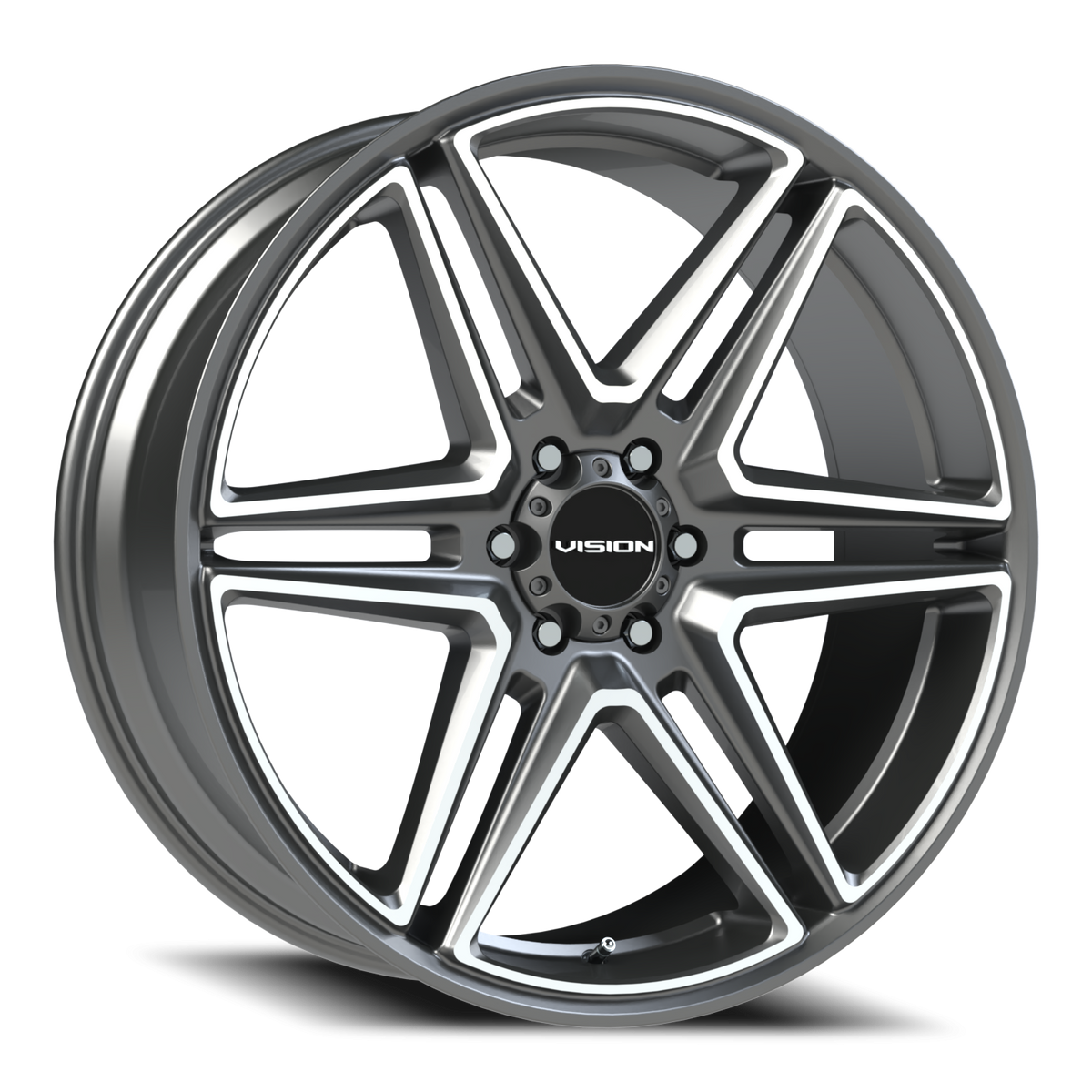 Vision Wheel 476 Gunmetal Machined Face 24x9.5 +30 6x139.7mm 78.1mm - Wheelwiz