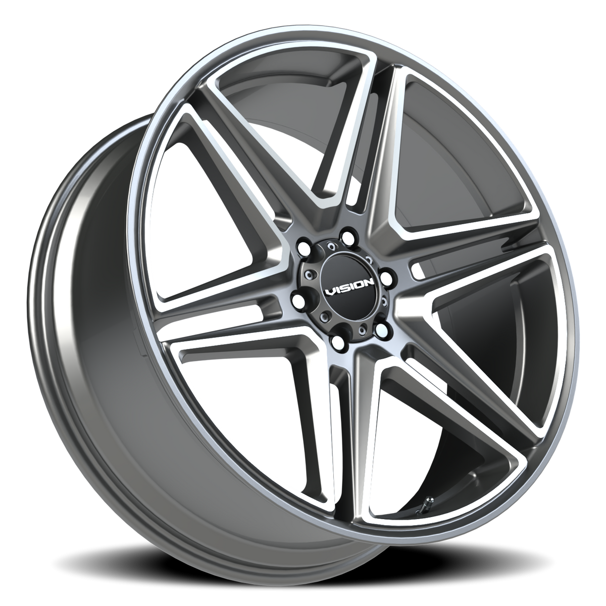 Vision Wheel 476 Gunmetal Machined Face 24x9.5 +30 6x139.7mm 78.1mm - Wheelwiz