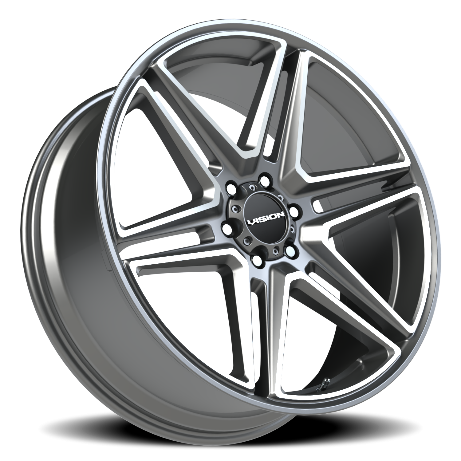 Vision Wheel 476 Gunmetal Machined Face 24x9.5 +30 6x139.7mm 78.1mm - Wheelwiz