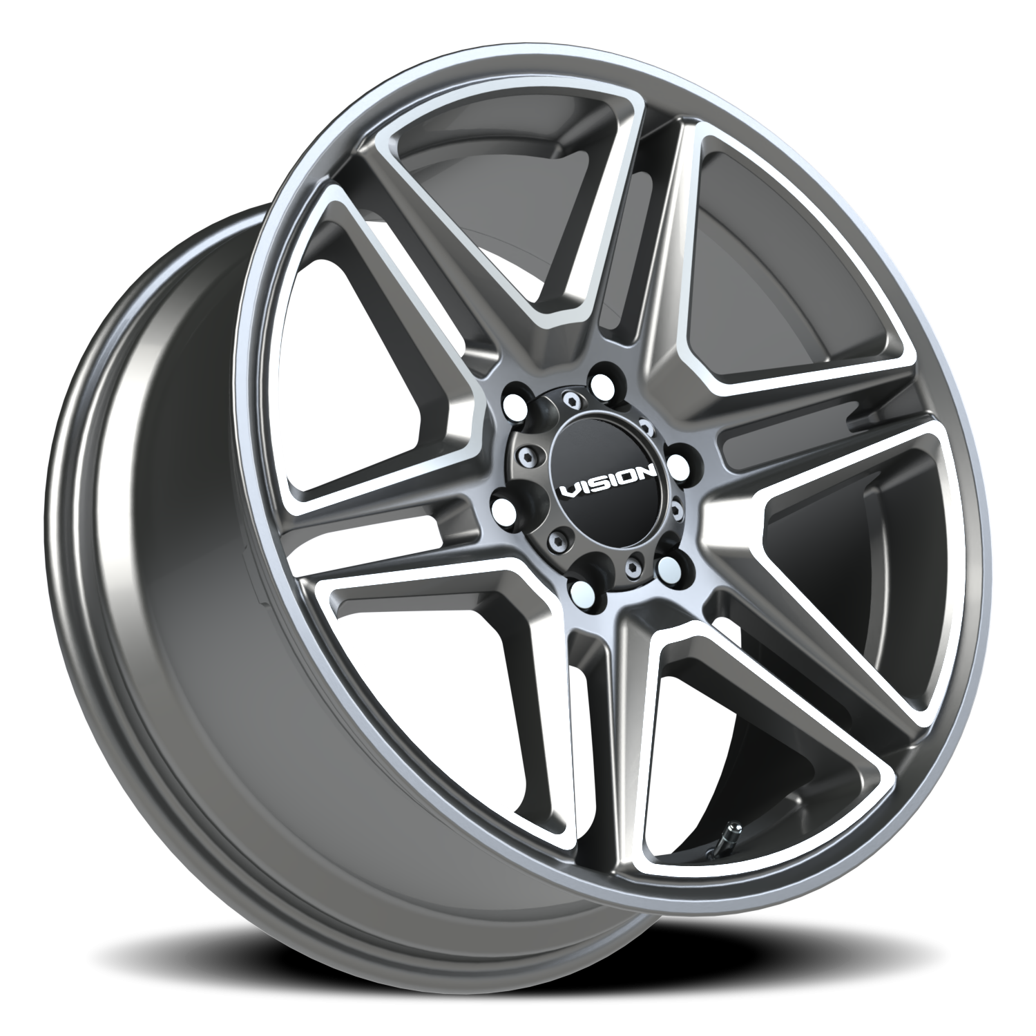 Vision Wheel 476 Gunmetal Machined Face 20x9 +30 6x132mm 74.5mm - Wheelwiz