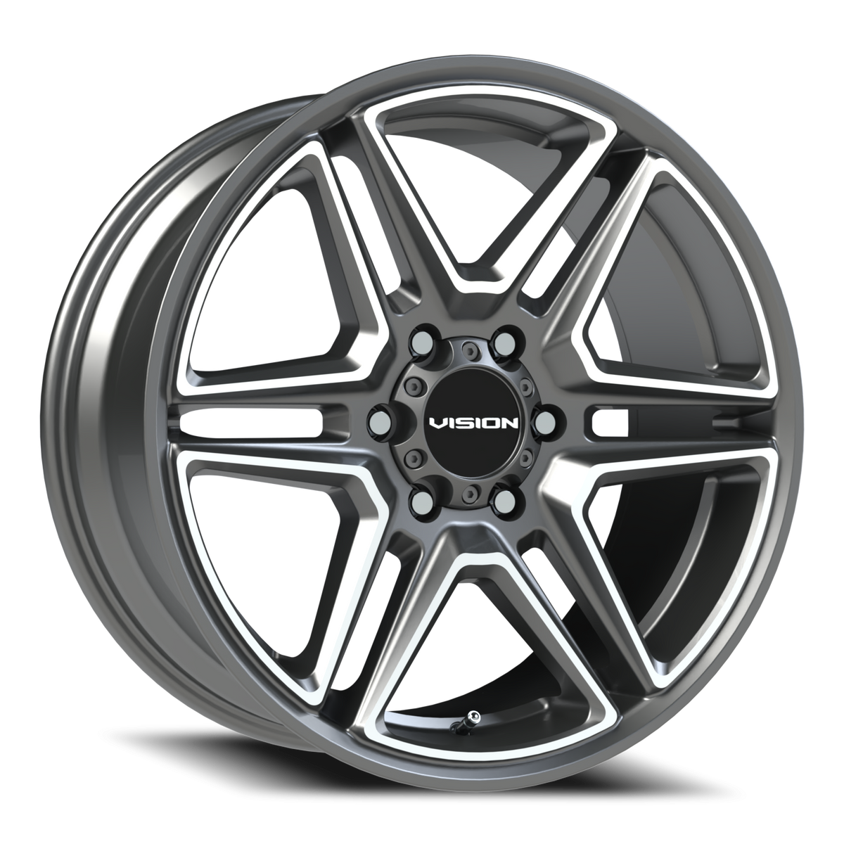 Vision Wheel 476 Gunmetal Machined Face 20x9 +30 6x139.7mm 78.1mm - Wheelwiz