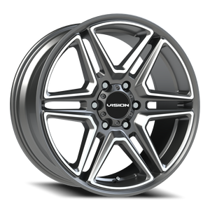 Vision Wheel 476 Gunmetal Machined Face 20x9 +30 6x139.7mm 78.1mm - Wheelwiz