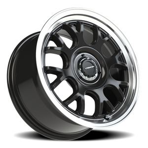 Vision Wheel 478 Gloss Black Brushed Lip 16x8 +38 5x100mm 73.1mm - Wheelwiz