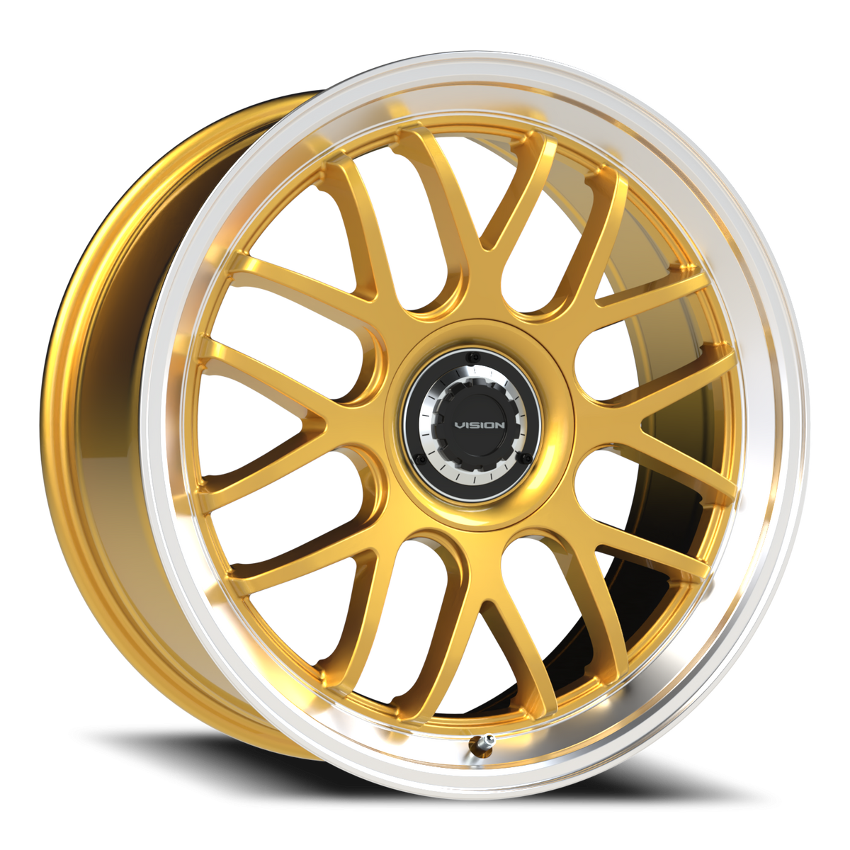 Vision Wheel 478 Gold Machined Lip 20x8.5 +35 5x108mm 73.1mm - Wheelwiz