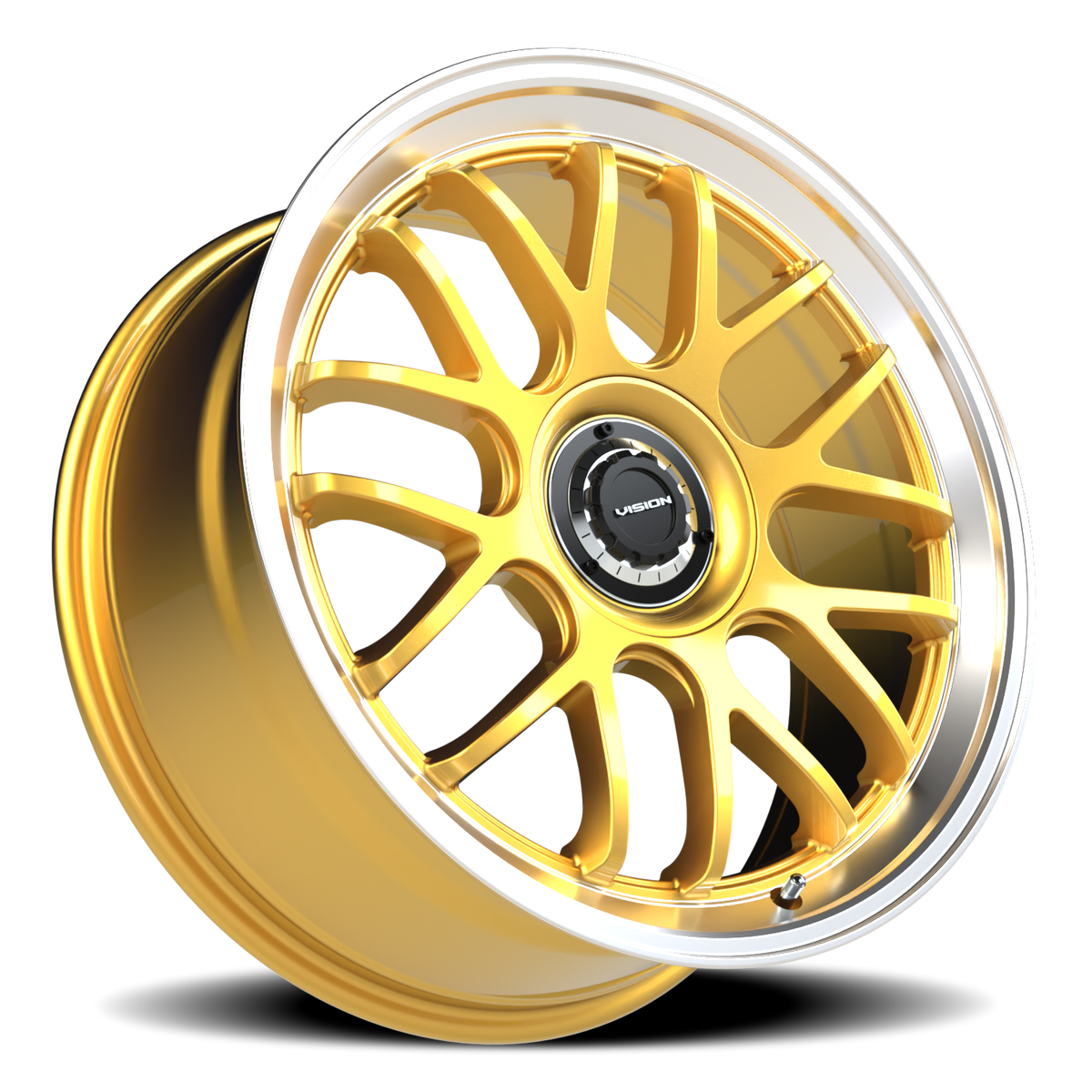 Vision Wheel 478 Gold Machined Lip 20x8.5 +35 5x108mm 73.1mm - Wheelwiz