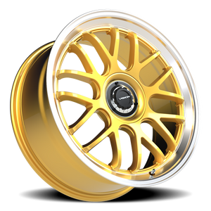 Vision Wheel 478 Gold Machined Lip 20x8.5 +35 5x108mm 73.1mm - Wheelwiz