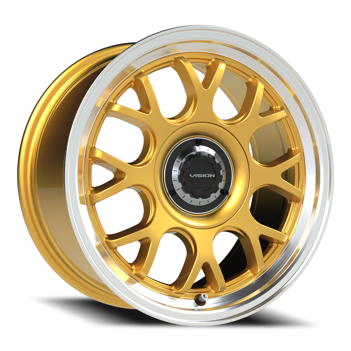 Vision Wheel 478 Gold Machined Lip 16x8 +38 5x108mm 73.1mm - Wheelwiz