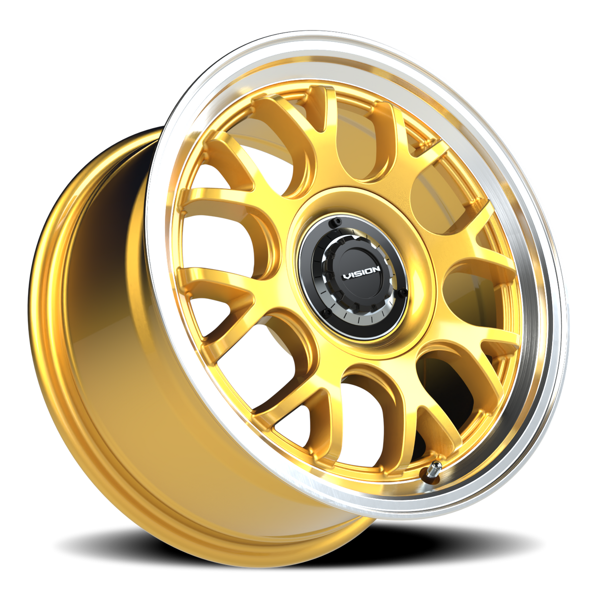 Vision Wheel 478 Gold Machined Lip 16x8 +38 5x108mm 73.1mm - Wheelwiz