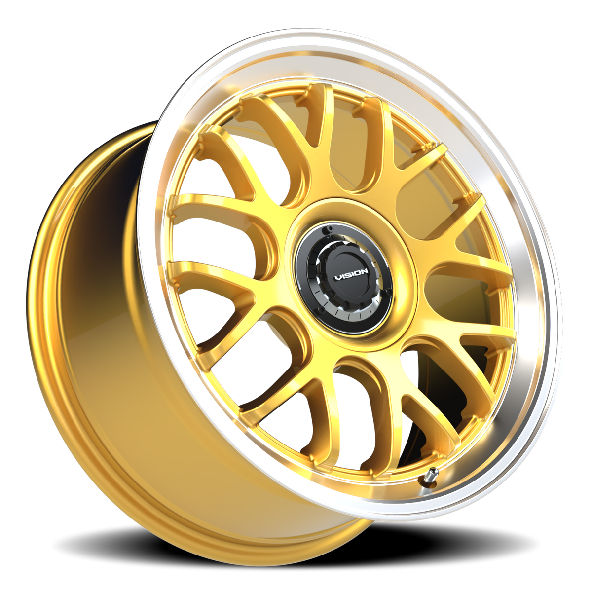 Vision Wheel 478 Gold Machined Lip 18x8.5 +35 5x100mm 73.1mm - Wheelwiz