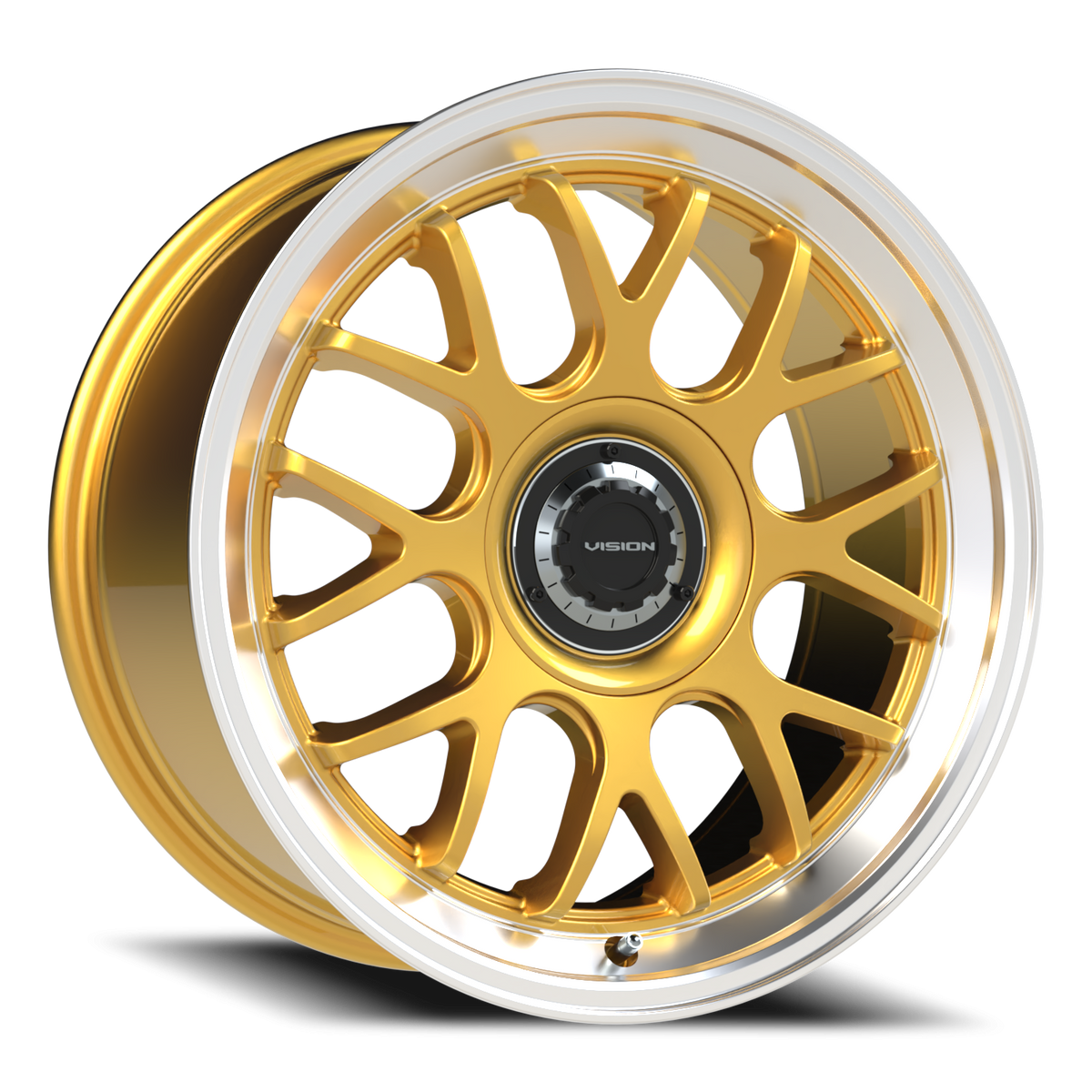 Vision Wheel 478 Gold Machined Lip 18x8.5 +35 5x108mm 73.1mm - Wheelwiz
