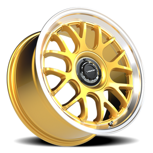 Vision Wheel 478 Gold Machined Lip 18x8.5 +35 5x108mm 73.1mm - Wheelwiz