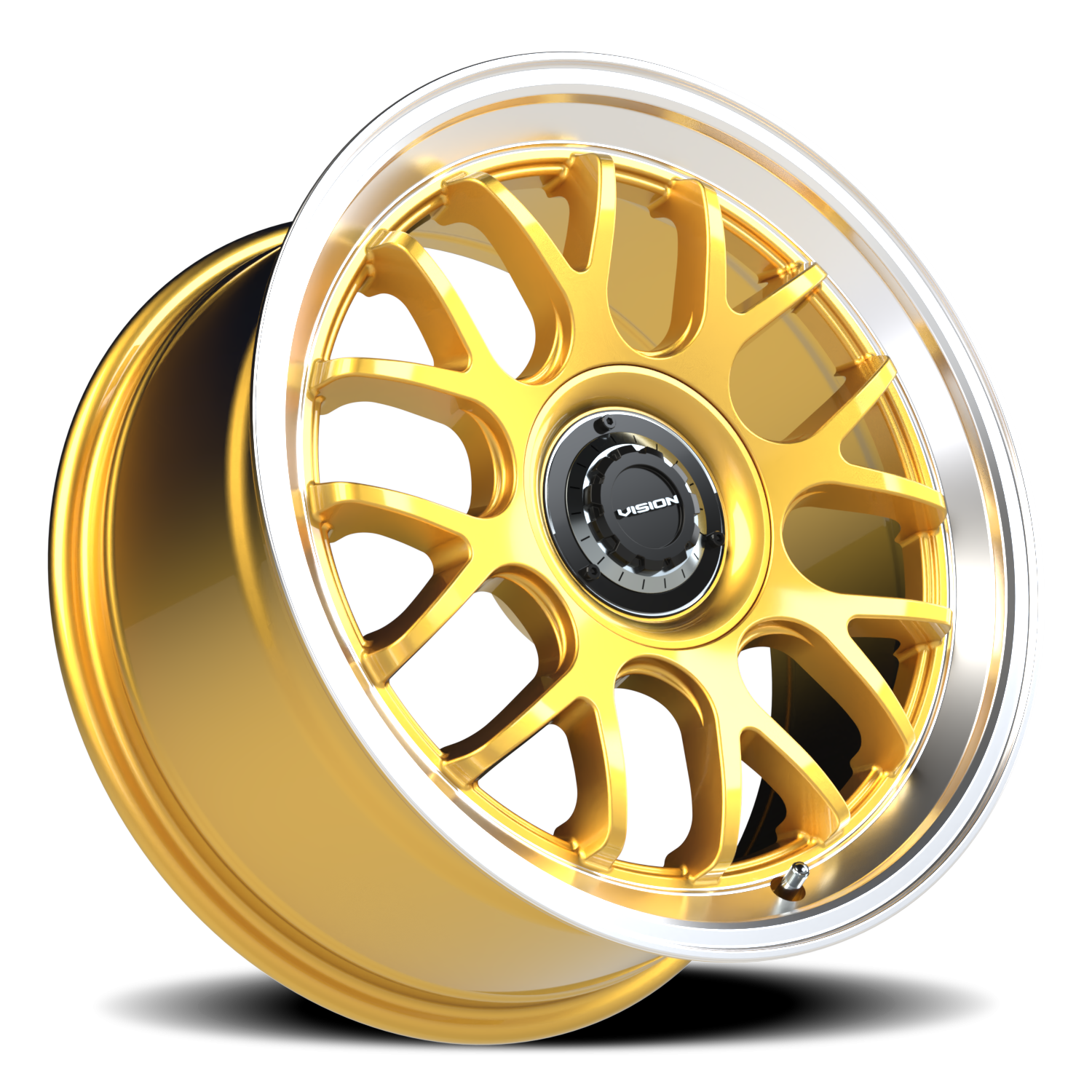 Vision Wheel 478 Gold Machined Lip 18x8.5 +34 5x112mm 72.6mm - Wheelwiz