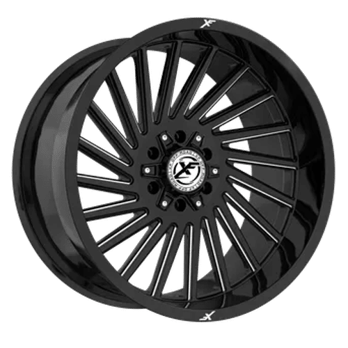 XF Off-Road XF-239 Gloss Black Milled 22x12 -44 8x170|8x180mm 125.2mm
