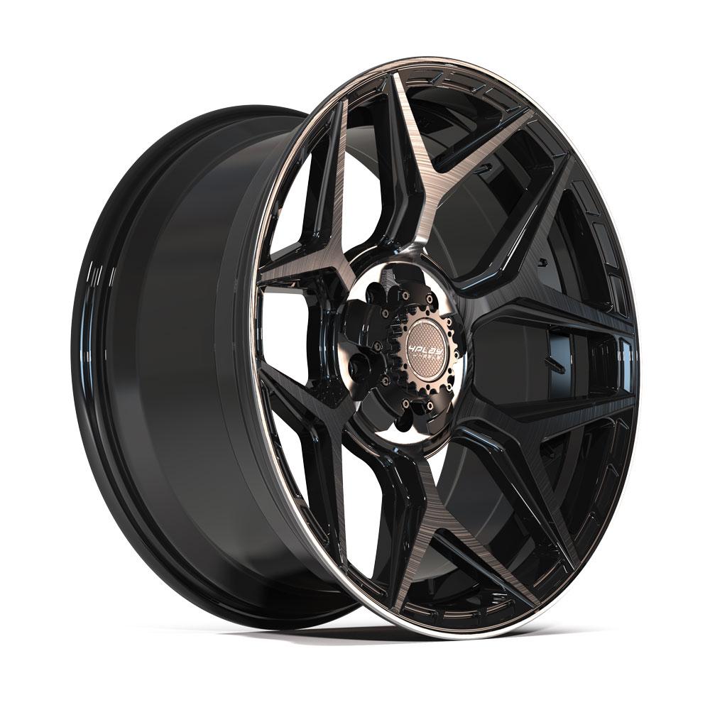 4Play Gen3 4P06 Gloss Black w/ Brushed Face & Tinted Clear 20x9.0 0 5x127|5x139.7mm 87.1mm