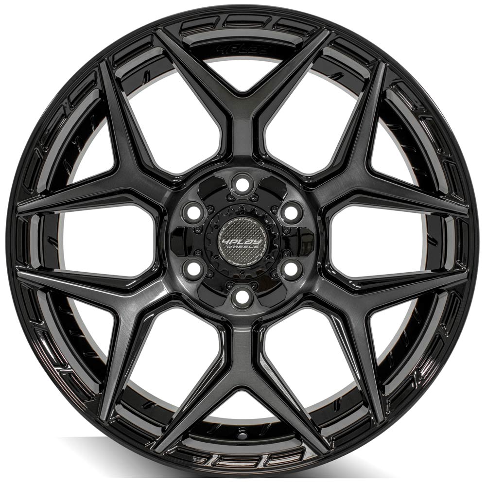4Play Gen3 4P06 Gloss Black w/ Brushed Face & Tinted Clear 20x9.0 0 6x139.7;6x135mm 106.1mm