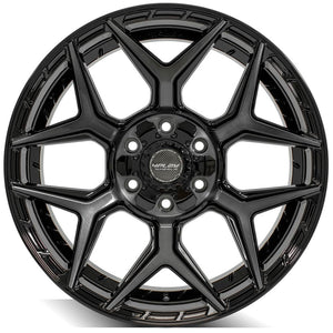 4Play Gen3 4P06 Gloss Black w/ Brushed Face & Tinted Clear 20x9.0 0 6x139.7|6x135mm 106.1mm