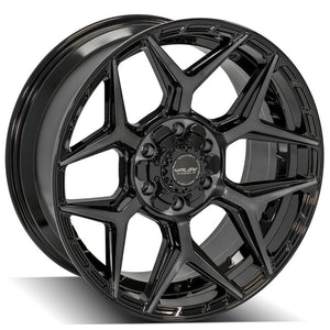 4Play Gen3 4P06 Gloss Black w/ Brushed Face & Tinted Clear 20x9.0 0 6x139.7|6x135mm 106.1mm