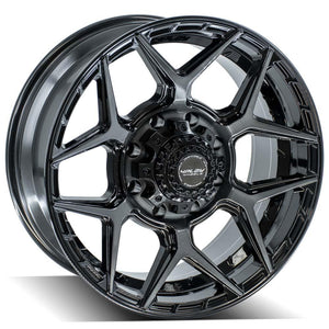 4Play Gen3 4P06 Gloss Black w/ Brushed Face & Tinted Clear 20x9.0 0 8x170mm 124.9mm