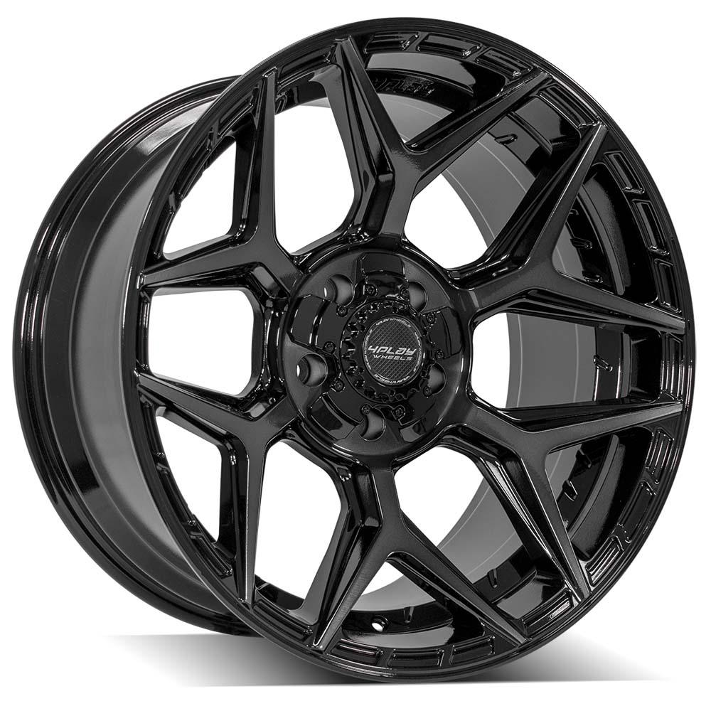 4Play Gen3 4P06 Gloss Black w/ Brushed Face &amp; Tinted Clear 20x10.0 -18 5x127|5x139.7mm 87.1mm