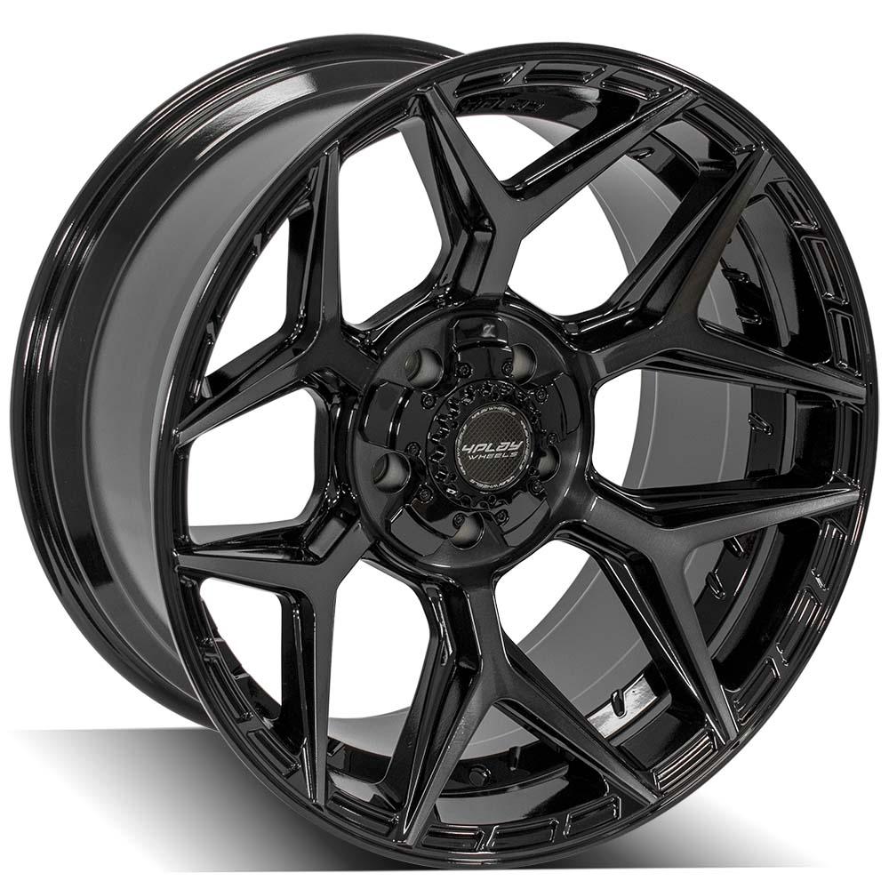 4Play Gen3 4P06 Gloss Black w/ Brushed Face &amp; Tinted Clear 20x10.0 -18 5x127|5x139.7mm 87.1mm