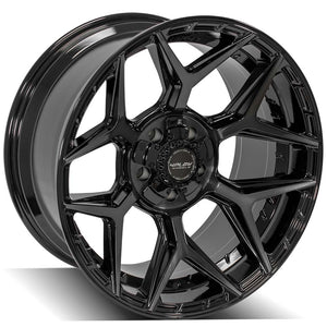 4Play Gen3 4P06 Gloss Black w/ Brushed Face & Tinted Clear 20x10.0 -18 5x127|5x139.7mm 87.1mm