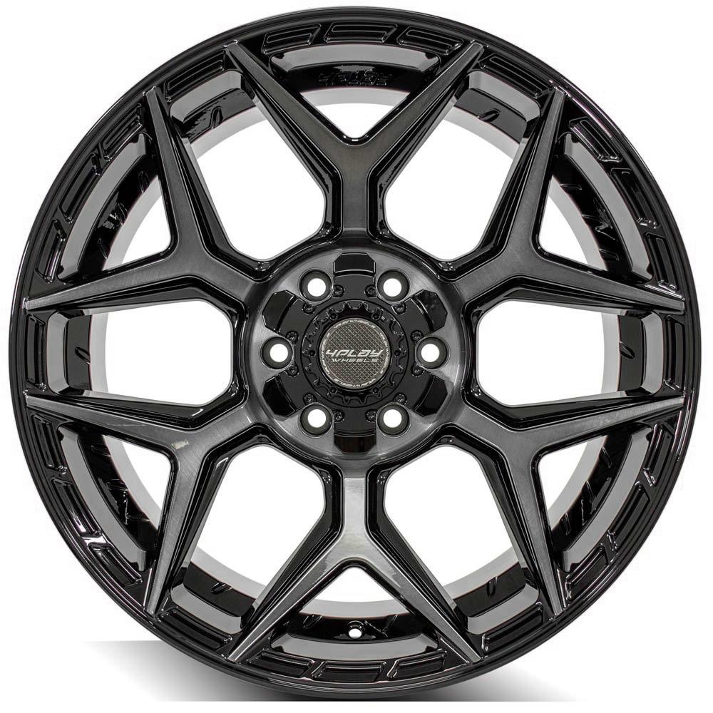 4Play Gen3 4P06 Gloss Black w/ Brushed Face & Tinted Clear 20x10.0 -18 6x139.7|6x135mm 106.1mm - Wheelwiz