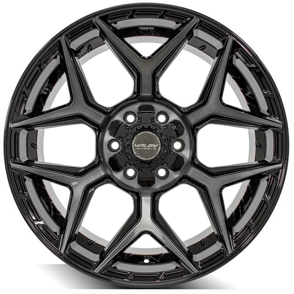 4Play Gen3 4P06 Gloss Black w/ Brushed Face & Tinted Clear 20x10.0 -18 6x139.7;6x135mm 106.1mm