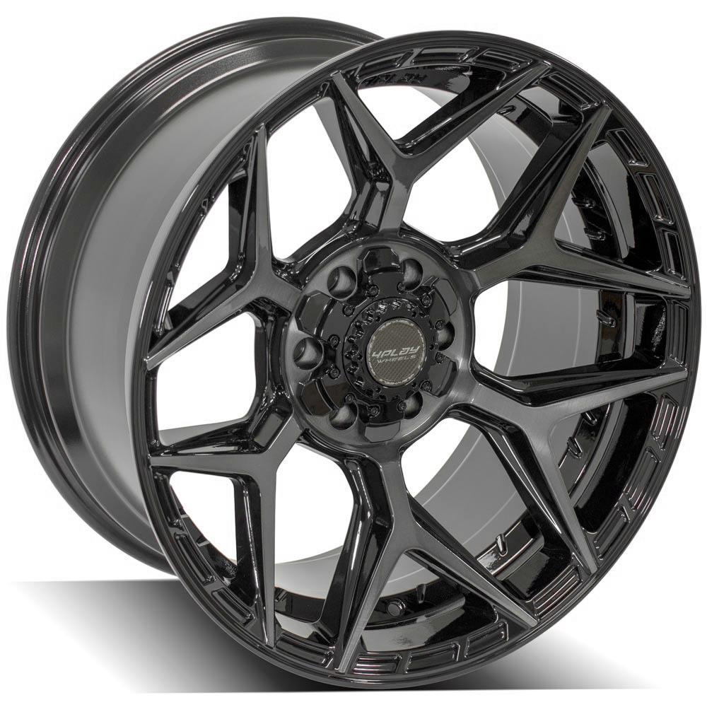 4Play Gen3 4P06 Gloss Black w/ Brushed Face &amp; Tinted Clear 20x10.0 -18 6x139.7|6x135mm 106.1mm - Wheelwiz
