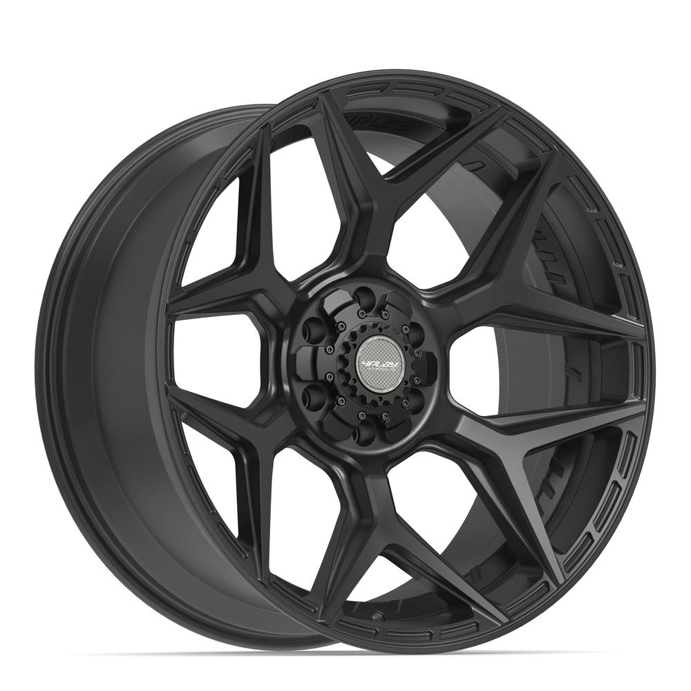 4Play 4P06 Satin Black 22x10 -18 6x135|6x139.7mm 106.1mm - Wheelwiz